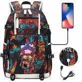 One Piece Travel Backpack One Piece SchoolBag with USB Charging Port
